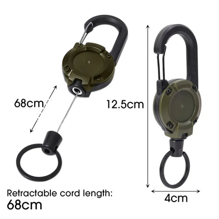 Trail Lock Anti-Lost Retractable Carabiner Keychain