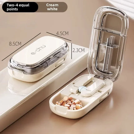 Pocket Size Dustproof Pill Cutter Organizer