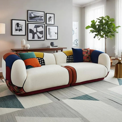 Matissero Bold Patchwork Colorblock Lounge Sofa