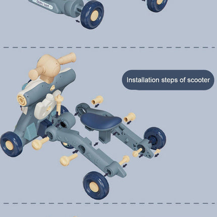 3in1 Anti-Rollover Baby Learning Walker Trolley