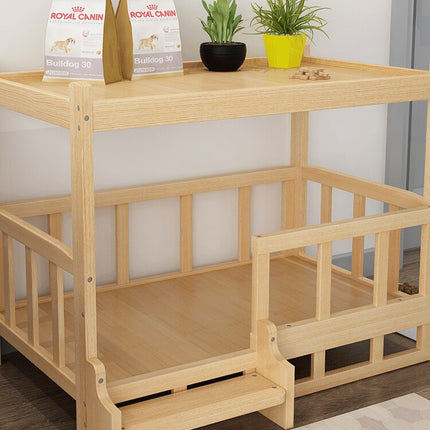 Furry Friend Detachable Pet Wooden Table Bed