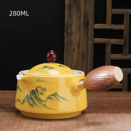 Traditional Harmony Ceramic Rotating Teapot