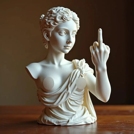 Roman Bust Middle Finger Home Decor