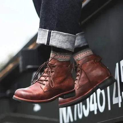 Round Toe Casual Ankle Vintage Men Boots