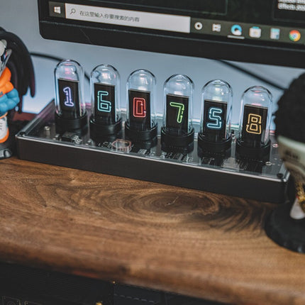 Digital Creative Vintage Glass Tube Clock