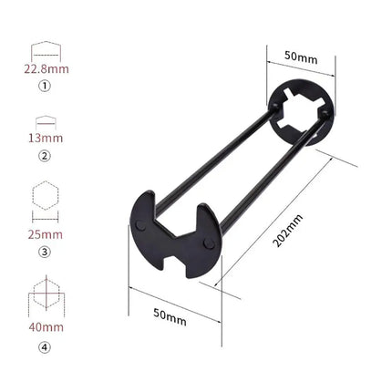 Dual-Headed Easy Repair Faucet Wrench