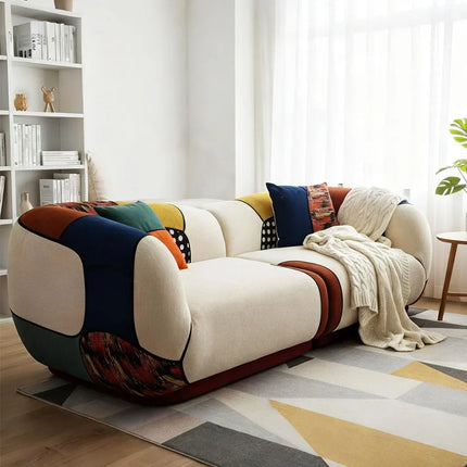 Matissero Bold Patchwork Colorblock Lounge Sofa