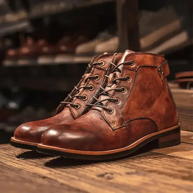 Round Toe Casual Ankle Vintage Men Boots