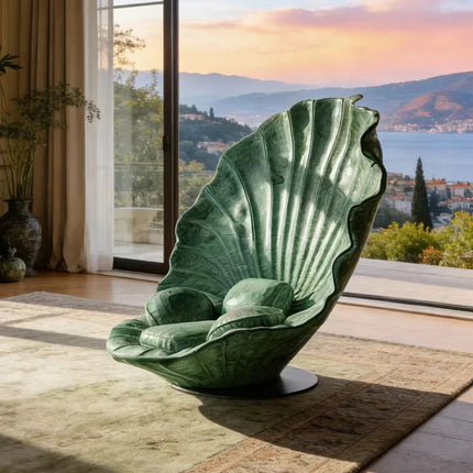 Sea Shell Velvet Accent Lounge Chair