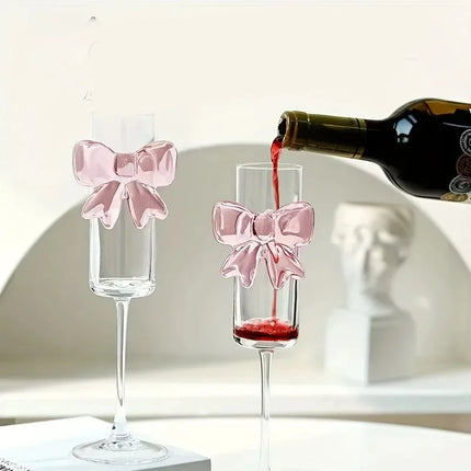 Pink Bow Cute Glass