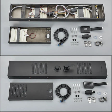 Rainfall Multi-Jet Panel Adjustable Pressure Shower Set