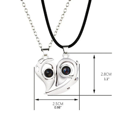 Couple Love Pair Magnetic Necklace