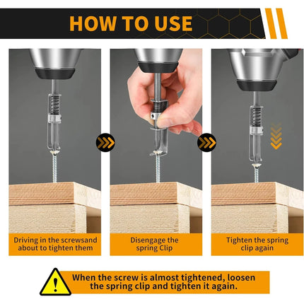 Spring Loaded Anti-Drop Screw Holder Bit