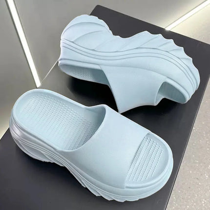 High Heel Soft Sole Platform Slippers