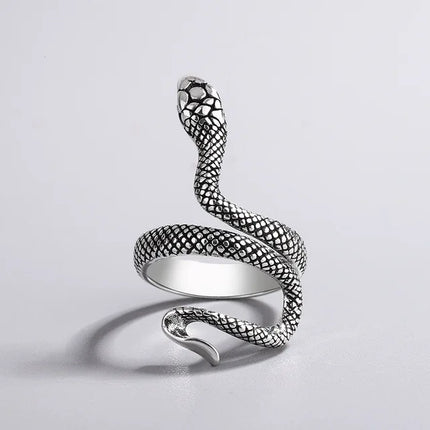 Textured Snake Steel Ring