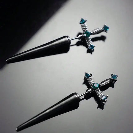 Gothic Sword Drop Earring