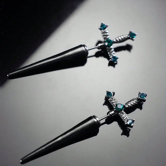 Gothic Sword Drop Earring