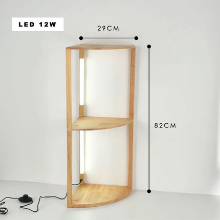 Elegant Wooden LED Light Nordic Shelf