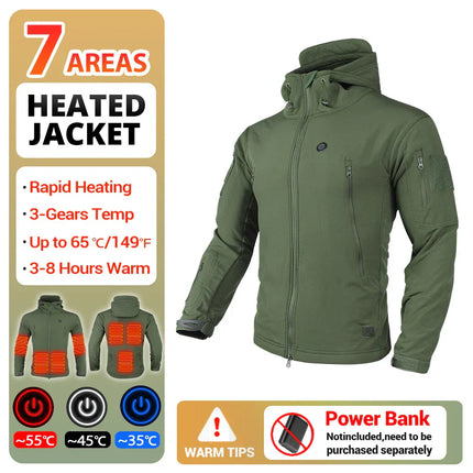 Hooded Heated Winter Camping Jacket