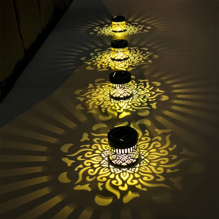 Geometric Pattern Decorative Solar Garden Wall Light
