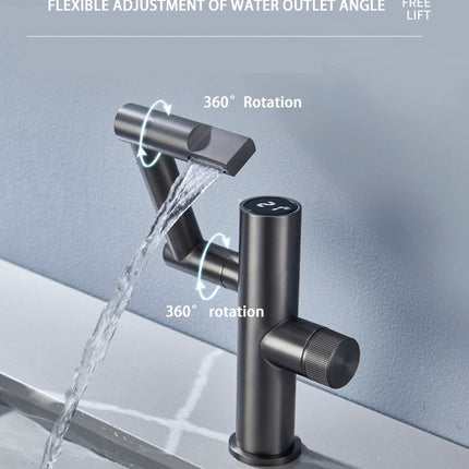 Hydroelectric Rotating Modern Smart Waterfall Faucet