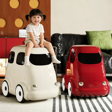Cartoon Car Kids Ride-On Trash Bin