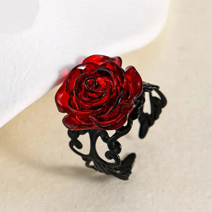 Gothic Dark Rose Ring