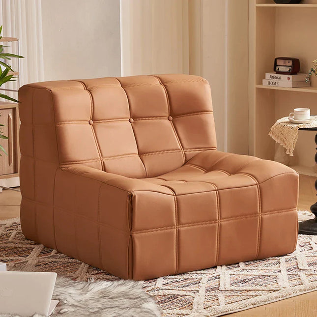 Modern Minimalist  Cube-Style Convertible Modular European Lounge Chair