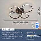 Round Black 4 Rings / Dimmable With Alexa