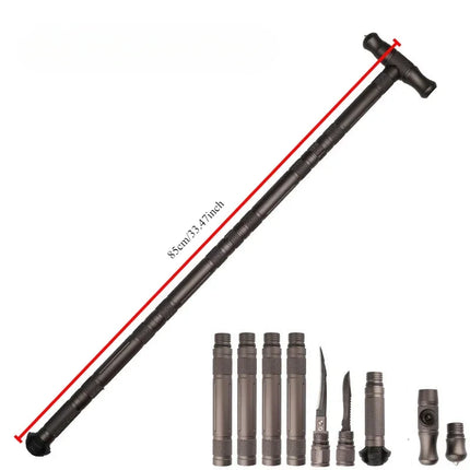 Tungsten Steel Multifunctional Foldable Self-Defense Walking Stick
