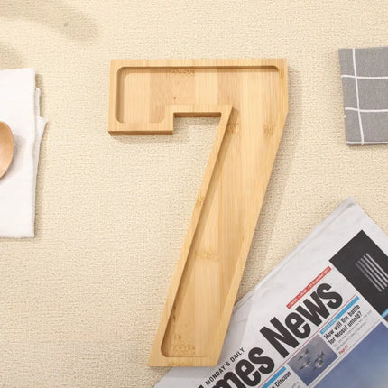 Wooden Numbers Serving Tray