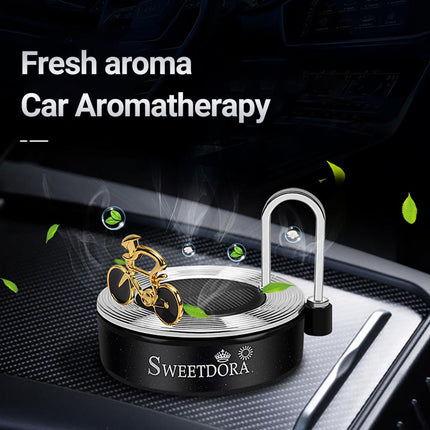 Mini Bicycle Car Solar Power Aromatherapy Decor