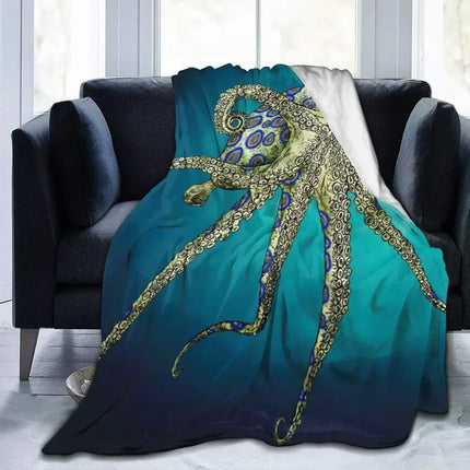 Sea Life Ocean Throw Octopus Blanket