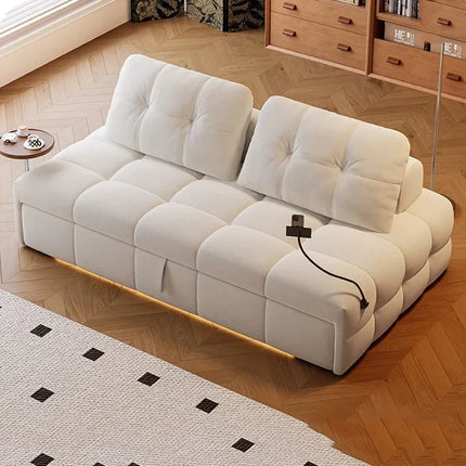 Scandinavian Minimalist Modular Transformable Sofa Bed