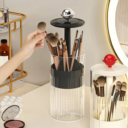 Auto Lift & Luxe Makeup Brush Organizer