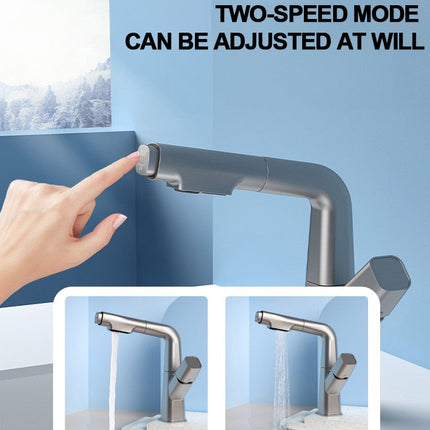 Futuristic Rotating European Pull Out Faucet