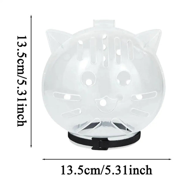 Bubble Cone Transparent Cat Recovery Groom Helmet