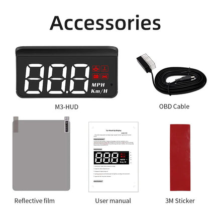 Digital HUD System Windshield Car Speedometer