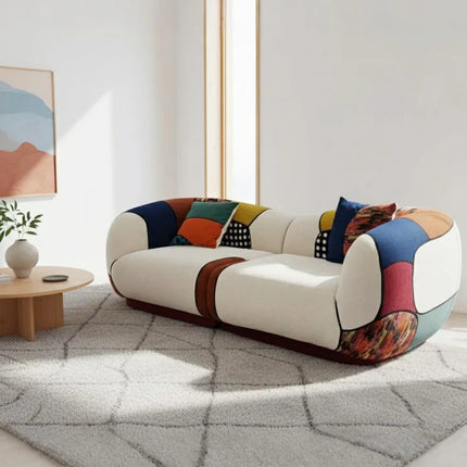 Matissero Bold Patchwork Colorblock Lounge Sofa