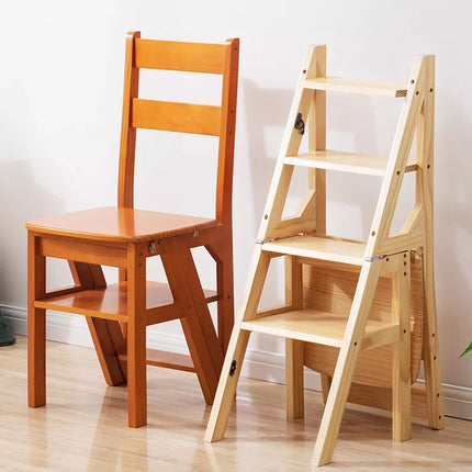 Multifunctional Transformable Ladder Wooden Chair