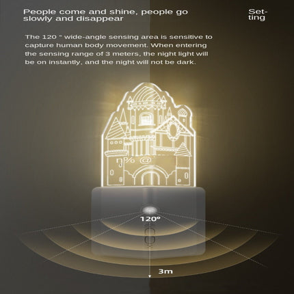 3D LED Rechargeable Wall Night Lamp