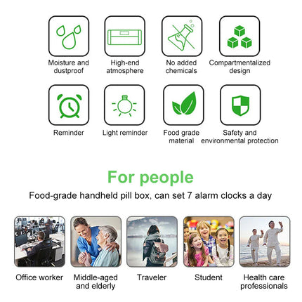Automatic Alarm Smart Reminder Pill Organizer Box