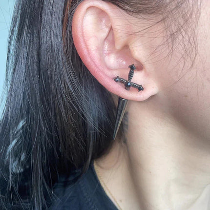 Gothic Sword Drop Earring
