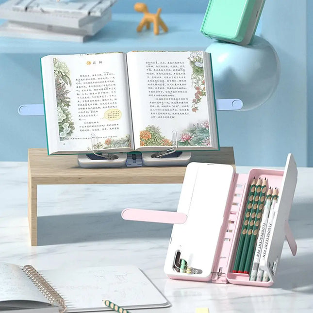 Note Keeper Foldable Book Holder Pencil Box