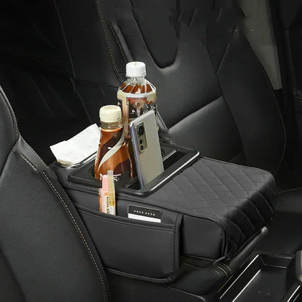 Console Craft Multi-Pocket Car Armrest Pad