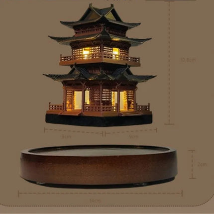 Levitating Pagoda Architectural Desk Decor
