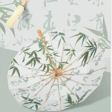 Handmade Bamboo Calligraphy Umbrella