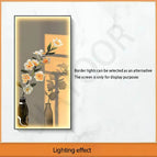A / 140X40CM / Dimmable warm light | Black Border