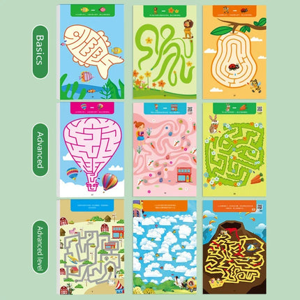 Kids Magical Reusable Maze Training Activity Book