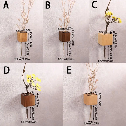 Wooden Magnetic Flower Tube Vase
